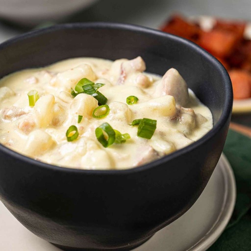 Caldo de Batata, Bacon e Requeijão